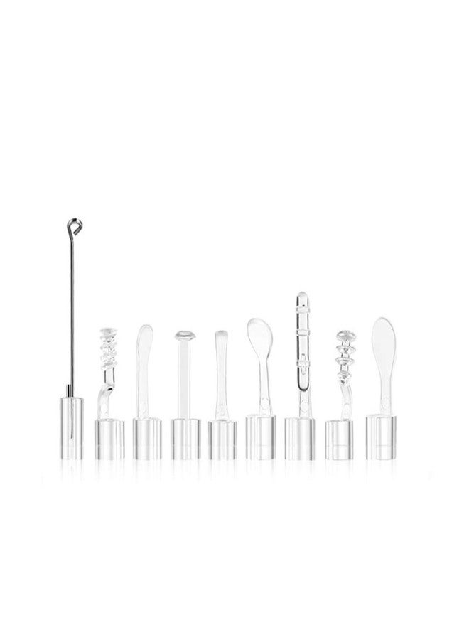 Jiusion 9PCS Earpick Spoon, Accessories for 3.5mm Diameter Otoscope - Metal Ear Spoon, Spiral Ear Pick for Adults Children - Image 1